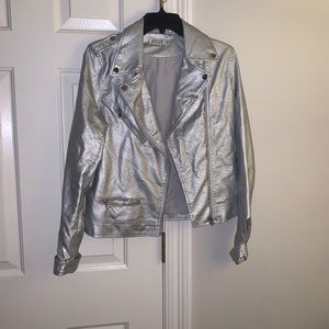 Silver leather jacket